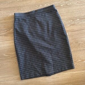 Banana Republic Classic Blue Houndstooth Skirt 4